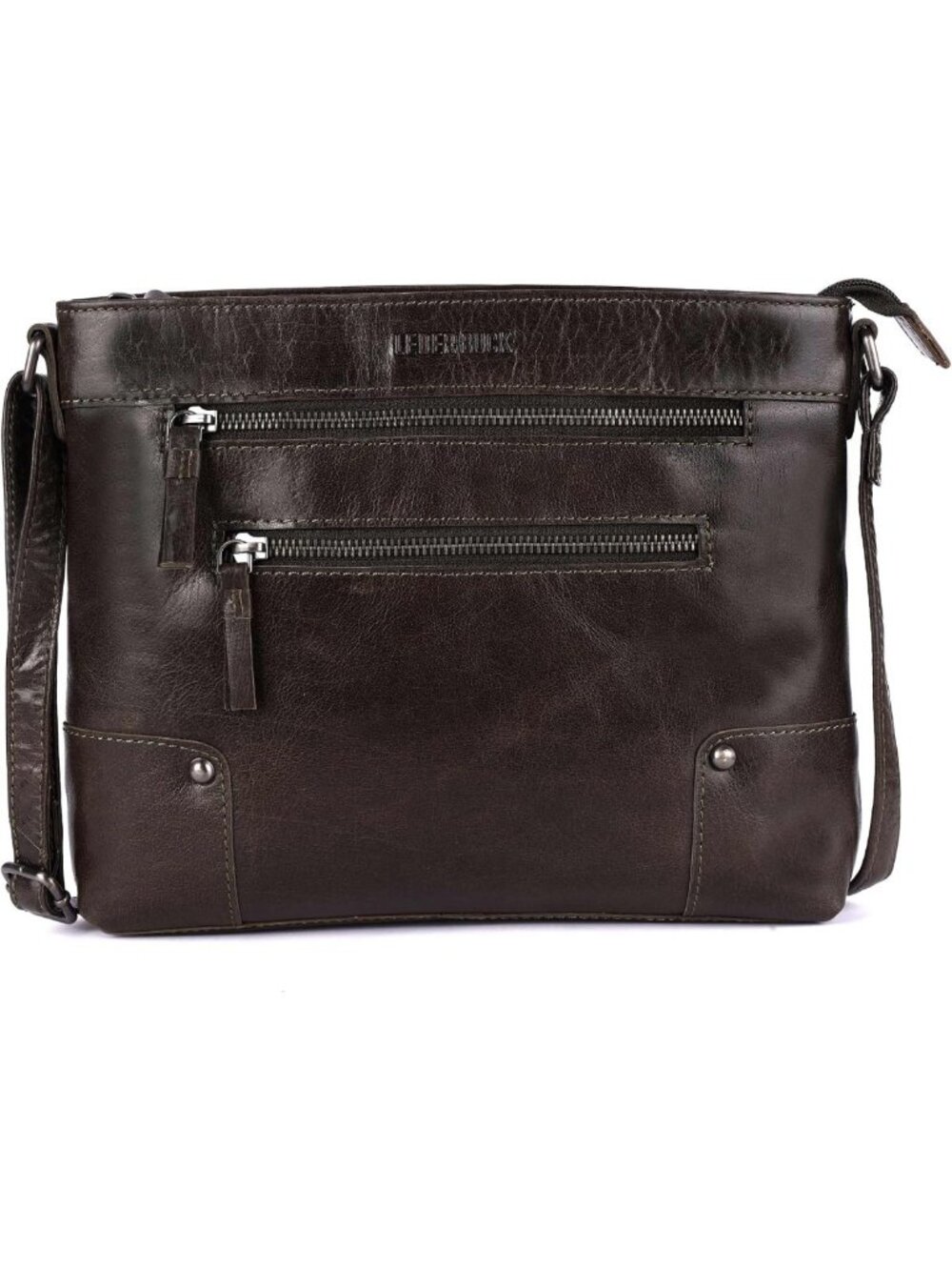 Soft Real Leather Women's Crossbody Bag - Triple Zip Sling Purse for Everyday